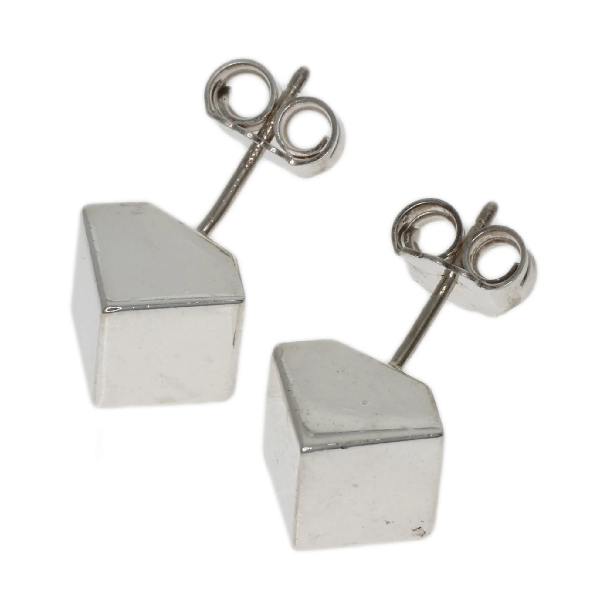 Tiffany & Co. Cube Earrings, Silver, Women's.